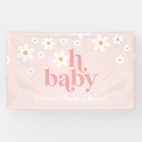 Bannière de Baby shower de Daisy Rose Retro