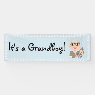 Bannière de baby shower de grand-mère