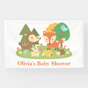 Bannière de Baby Shower Élégante pour les Animaux