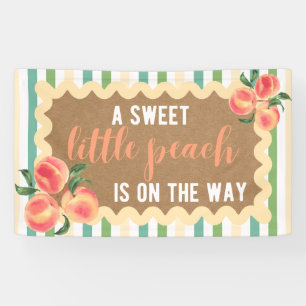 Bannière de Baby Shower Fille Thème Pêche Décorati