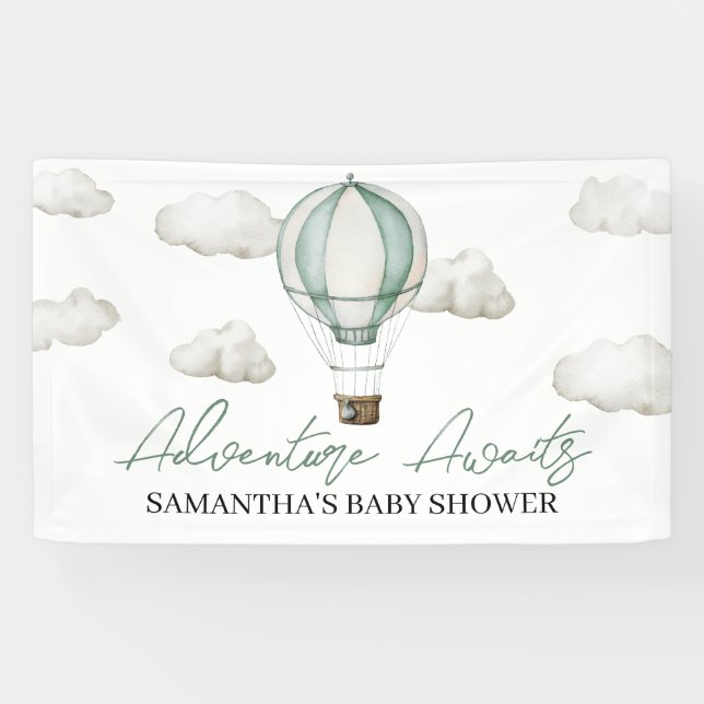 Bannière de Baby Shower "L'Aventure Attend" (Horizontal)