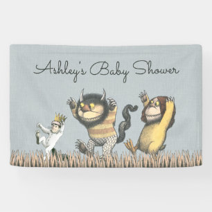 Bannière de Baby Shower "Où sont les bêtes sauvage