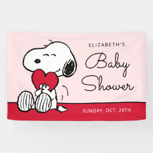 Bannière de Baby Shower Snoopy Petit Chéri
