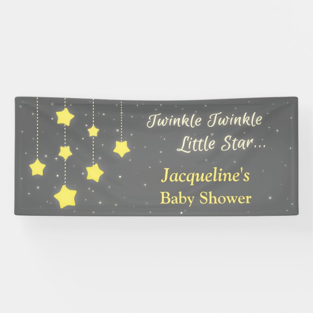 Bannière de Baby Shower Twinkle Twinkle Little Sta (Horizontal)