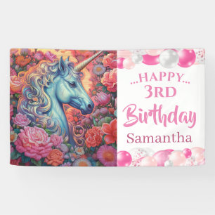 Bannière de ballons magiques Unicorn