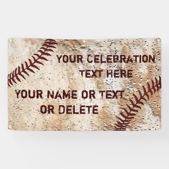 Bannière de baseball personnalisée la plus cool et (Horizontal)