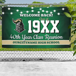 Bannière de bienvenue de réunion de classe des cou