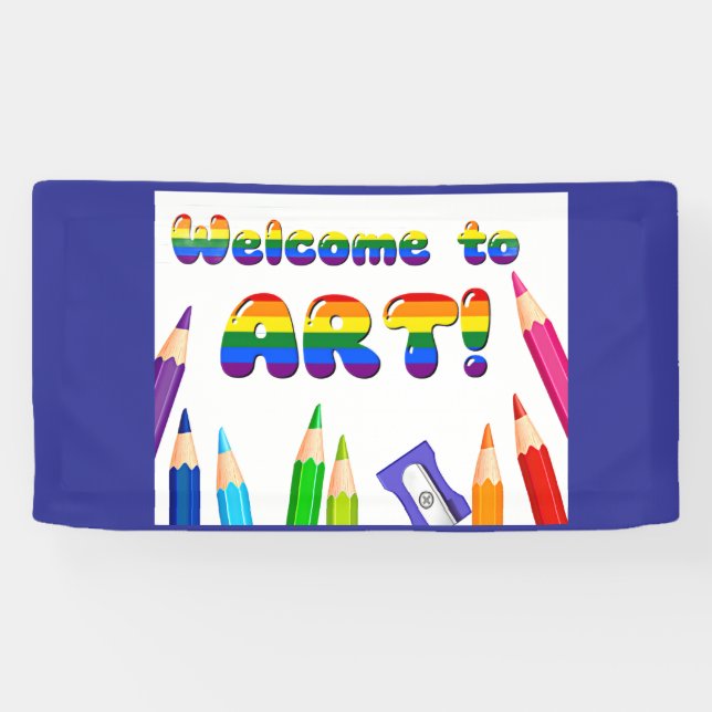Bannière de bienvenue en salle d'art (Horizontal)