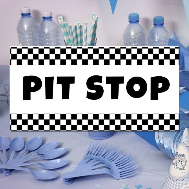 Bannière de bienvenue Pit Stop Party | Anniversair (Créateur téléchargé)