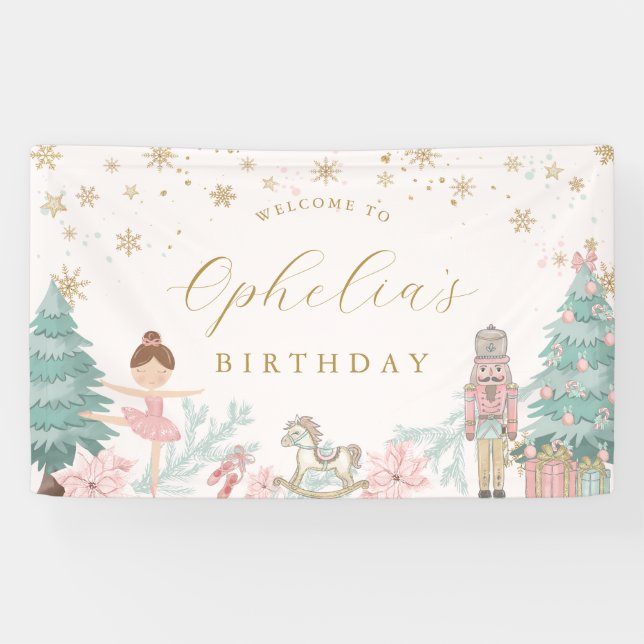 Bannière de bienvenue pour anniversaire de ballet  (Horizontal)