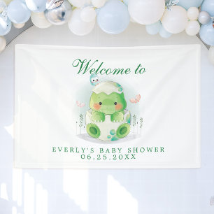 Bannière de Bienvenue pour Baby Shower avec Œuf de
