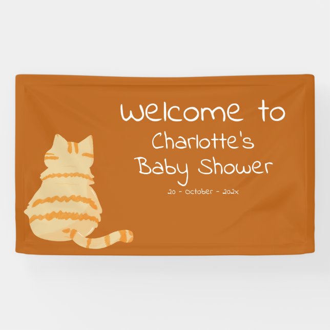 Bannière de bienvenue pour Baby Shower avec un cha (Horizontal)
