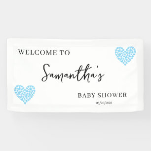 Bannière de bienvenue pour Baby Shower avec un gar