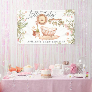 Bannière de bienvenue pour Baby Shower Bohème   Ge