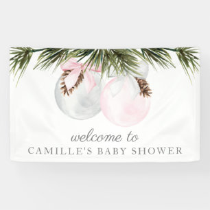 Bannière de bienvenue pour Baby shower de Noël