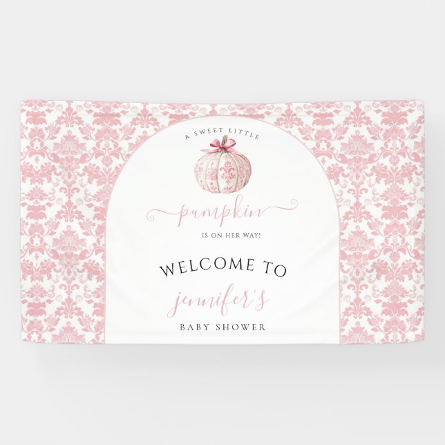 Bannière de bienvenue pour baby shower Orange Bear (Horizontal)