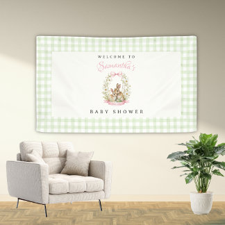 Bannière de bienvenue pour Baby Shower Vintage Bun