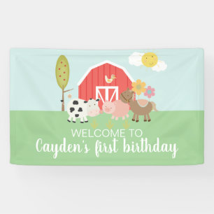 Bannière de bienvenue pour fête d'anniversaire à l
