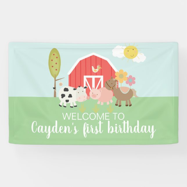 Bannière de bienvenue pour fête d'anniversaire à l (Horizontal)