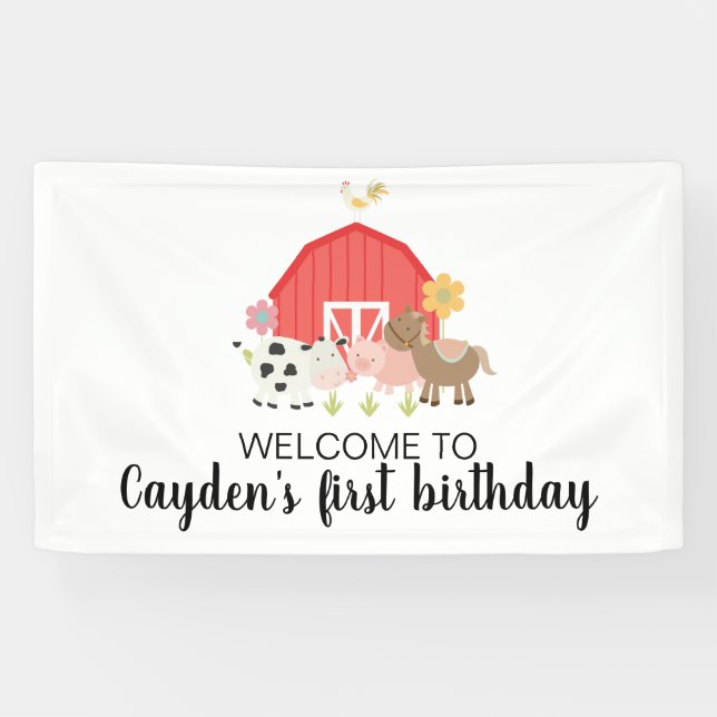 Bannière de bienvenue pour fête d'anniversaire à l (Horizontal)