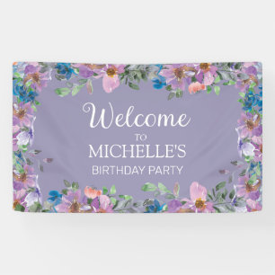 Bannière de bienvenue pour fête d'anniversaire de