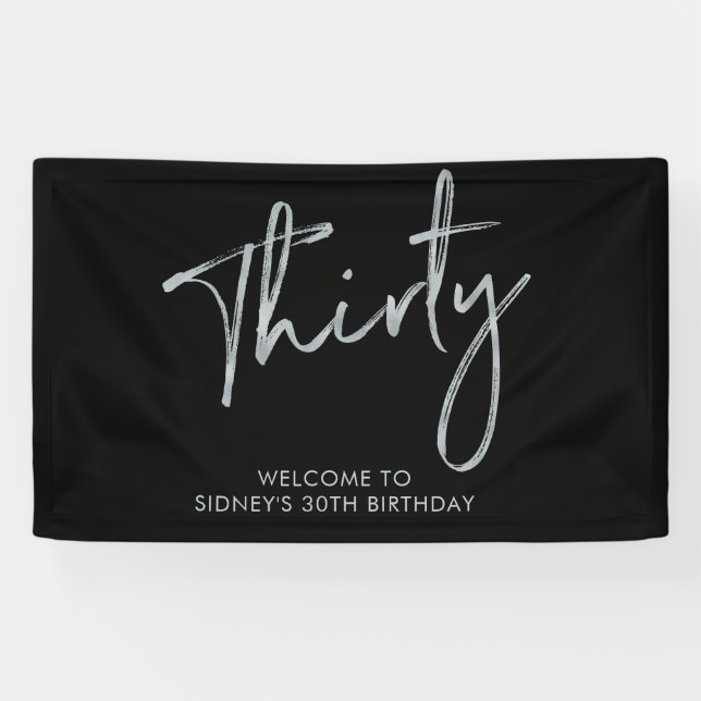 Bannière de bienvenue pour fête d'anniversaire Sil (Horizontal)