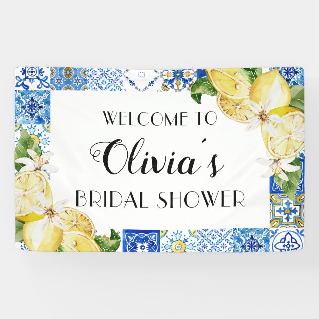 Bannière de bienvenue pour la douche de mariée aux (Horizontal)