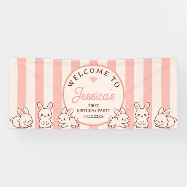Bannière de bienvenue pour la fête d'anniversaire  (Horizontal)