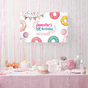 Bannière de bienvenue pour l'anniversaire de Donut