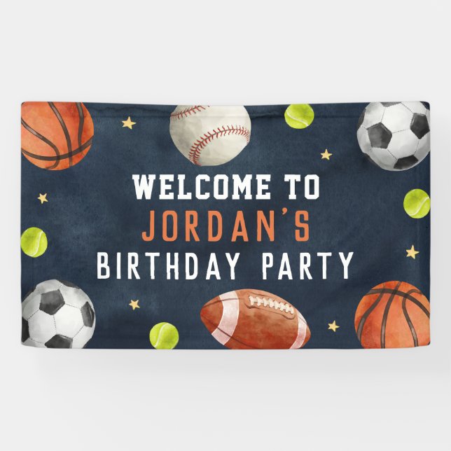 Bannière de bienvenue pour l'anniversaire de garço (Horizontal)