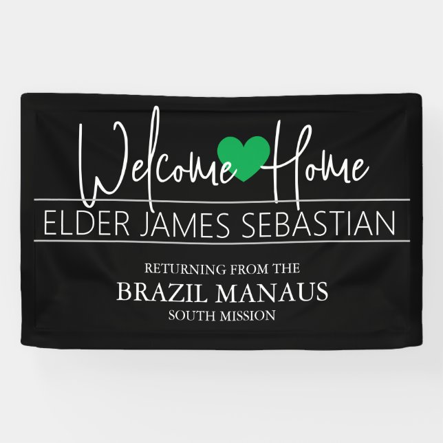 Bannière de bienvenue pour le missionnaire rentran (Horizontal)
