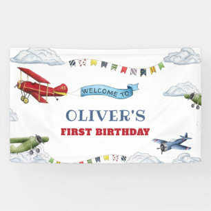 Bannière de bienvenue pour le premier anniversaire