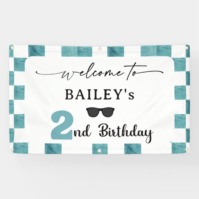 Bannière de bienvenue pour les 2 ans Too Cool (Horizontal)
