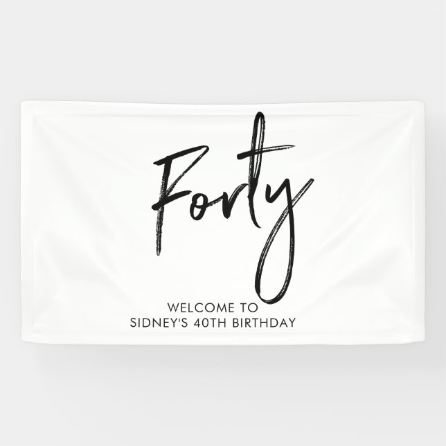 Bannière de bienvenue pour les 40 ans d'anniversai (Horizontal)