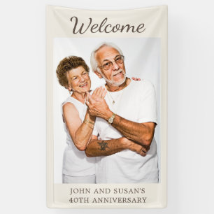 Bannière de bienvenue pour les 40 ans de mariage T