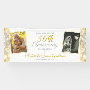 Bannière de bienvenue pour les 50 ans de mariage a