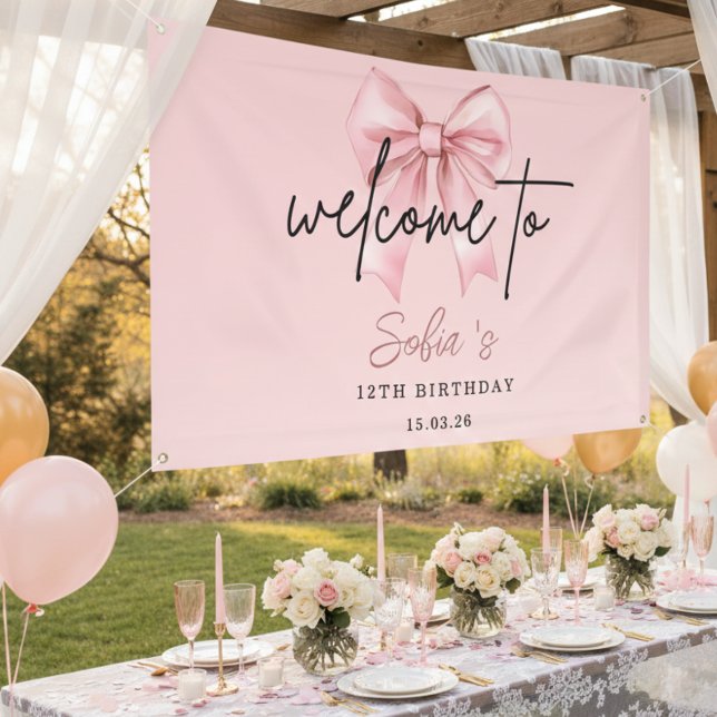 🎀 Bannière de bienvenue pour une fête d'anniversa (Créateur téléchargé)