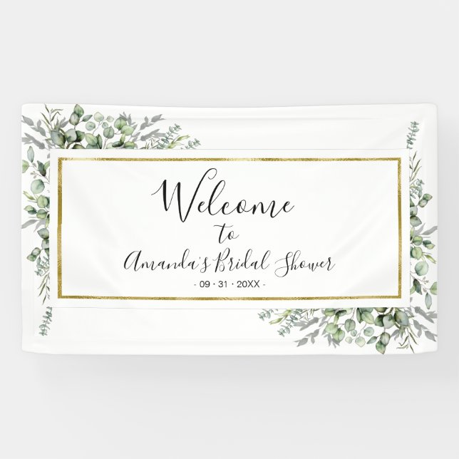Bannière de bienvenue pour une fête prénuptiale av (Horizontal)