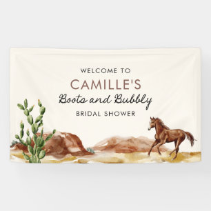 Bannière de bienvenue Rustique Western pour la fêt