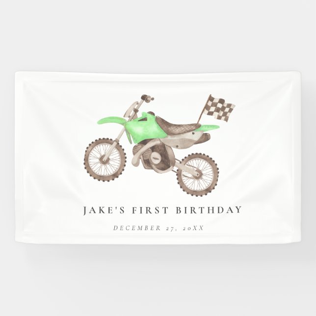 Bannière de bike vert clair adorable (Horizontal)