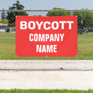 Bannière de boycott personnalisé