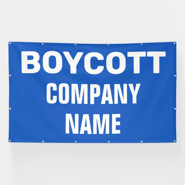 Bannière de boycott personnalisé (Horizontal)