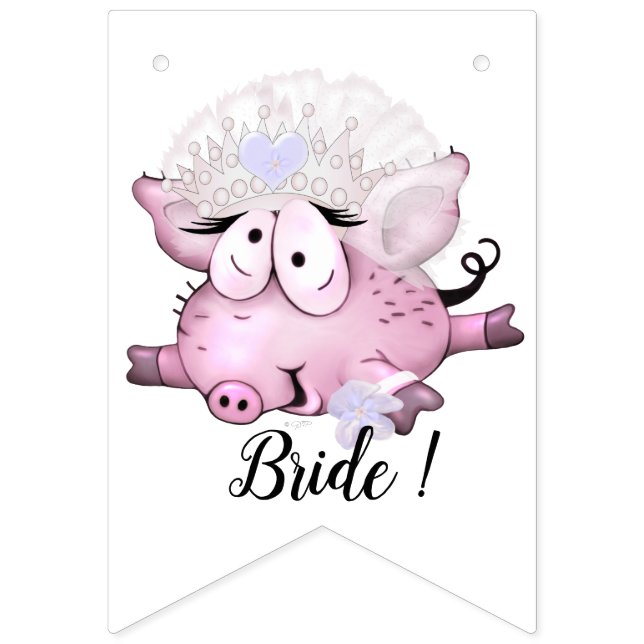 BANNIÈRE DE BUNGING MARIAGE PIGS (Premier drapeau)
