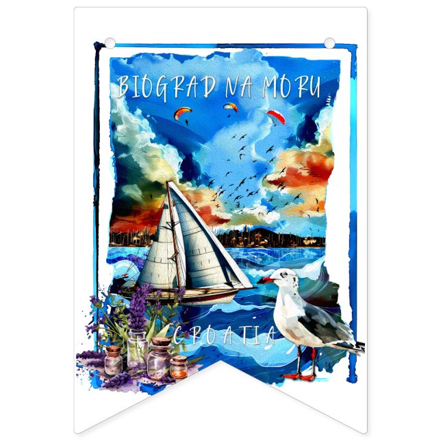 Bannière de Bunting - Biograd na Moru (Premier drapeau)