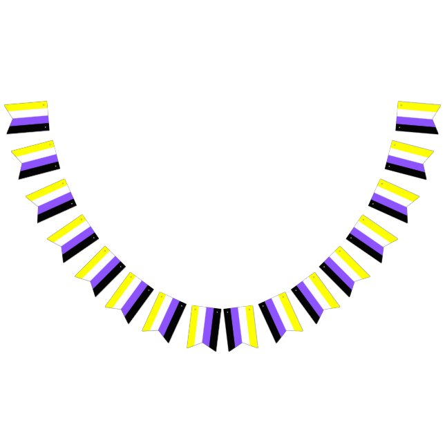 Bannière de Bunting de drapeau non binaire LGBT Pa (Tout)