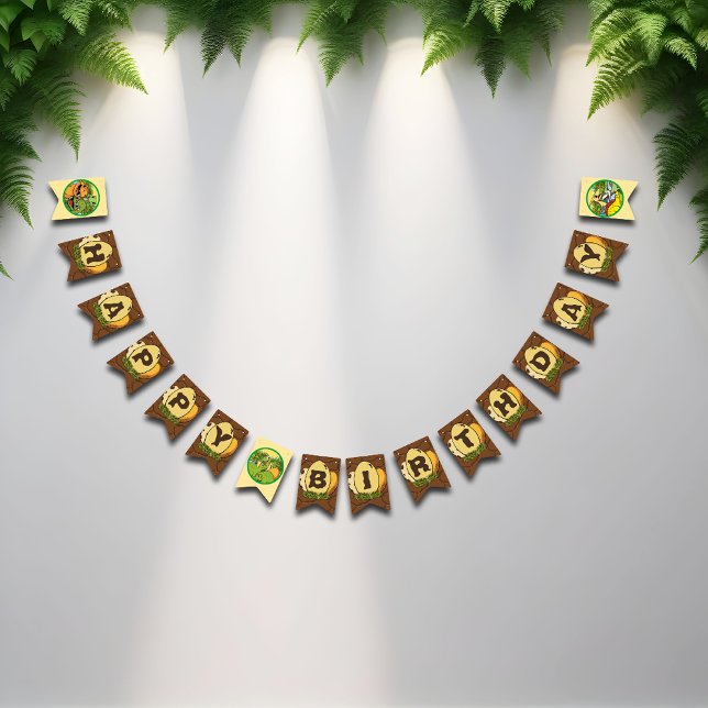 Bannière de Bunting du Dinosaur de la fête préhist (Créateur téléchargé)