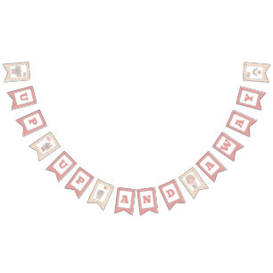 Bannière de Bunting Fille et ours dans ballon à ai