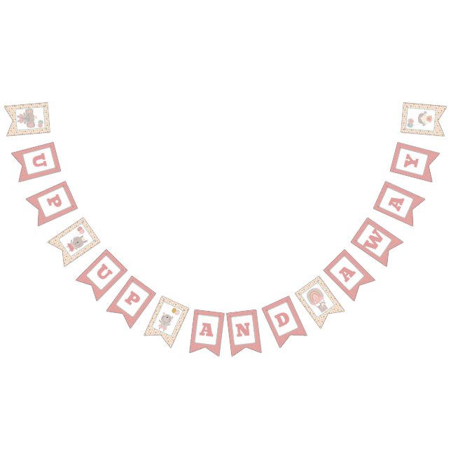 Bannière de Bunting Fille et ours dans ballon à ai (Tout)