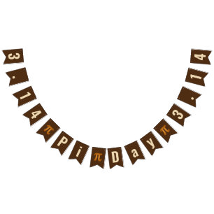 Bannière de Bunting Jour 3.14 Pi