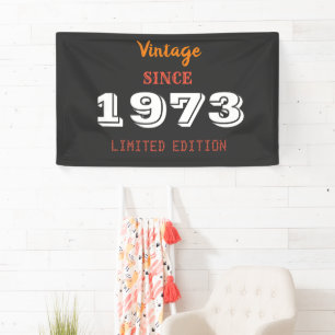 Bannière de cadeau édition limitée vintage 1973 –